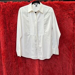 Gap Women's white tuxedo blouse